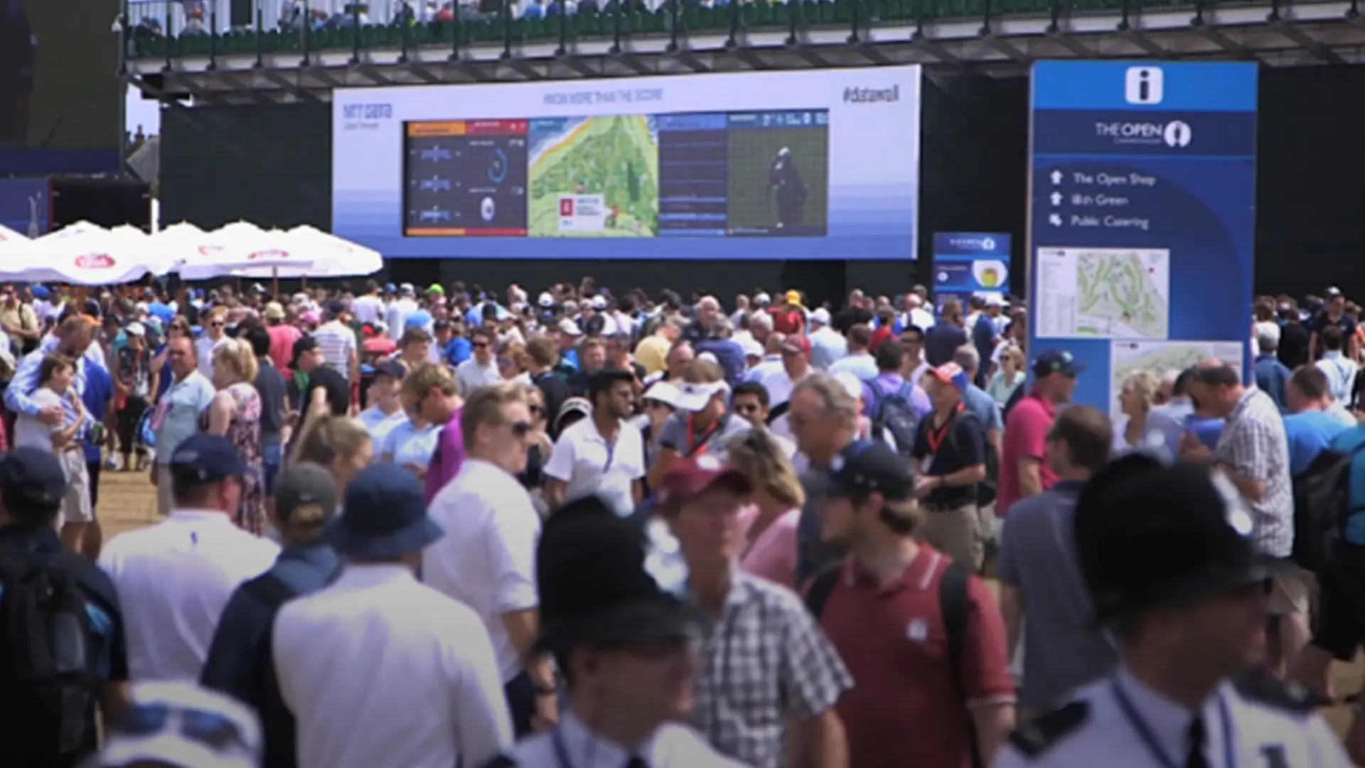 NTT Data: The Open Championship Data Wall in Hoylake, UK, 2014