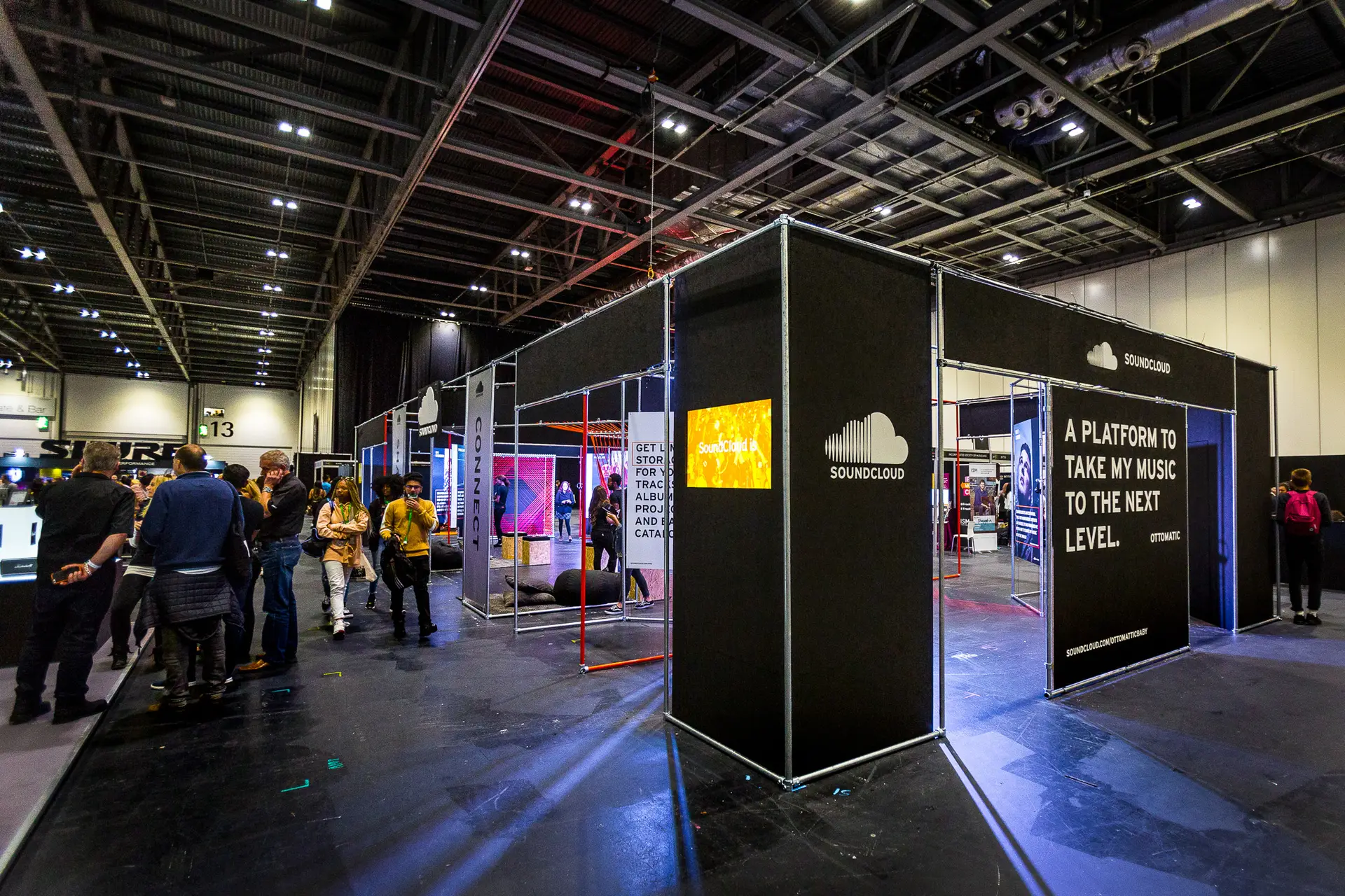 SoundCloud Stand at ExCeL London in London, UK, 2017